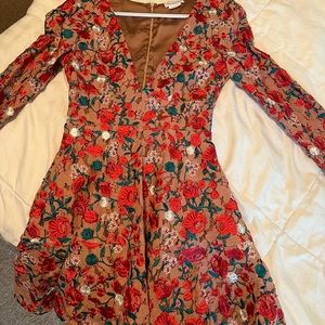 Lovers + friends long sleeve formal dress. Never been worn.